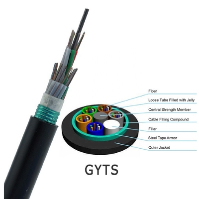 GYTS Multi Loose Tube 24 36 48 Core كابل الألياف البصرية مجاري الهواء المدرعة