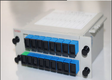 1X16 LGX Box كاسيت يدخل PLC الفاصل ، 16 منفذ الألياف البصرية PLC الفاصل