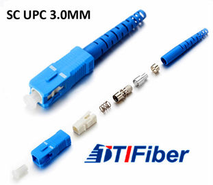 المواد البلاستيكية كابلات الألياف البصرية موصلات SC نوع UPC SM MM لشبكة FTTH