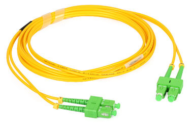 الاتصالات السلكية واللاسلكية SC دوبلكس الألياف البصرية التصحيح الحبل مع تلميع UPC / APC