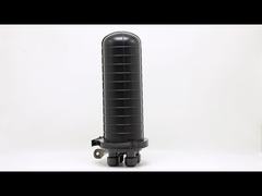 صندوق ألياف بصرية صغير على شكل قبة 12 قلب 24 قلب 36 قلب مدخل واحد مخرجين أسود وصلة ألياف إغلاق