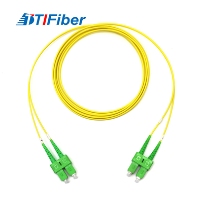 SC / APC-SC / APC SM DX 9/125 PVC سترة صفراء الألياف التصحيح الحبل OEM المتاحة