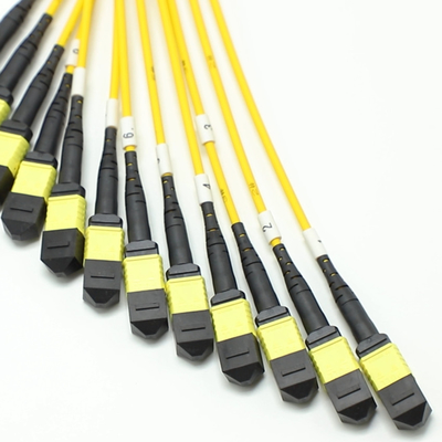 144F MTP MPO Fanout كابل SMG657A1 MPO APC إلى MPO APC Breakout Fiber Optic Patch Cord