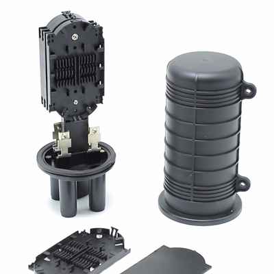 مربع الألياف الضوئية القبة 12 Core 24 Core 36 Core 1 Input 2 Output ABS Black Mini Fiber Splice Closure
