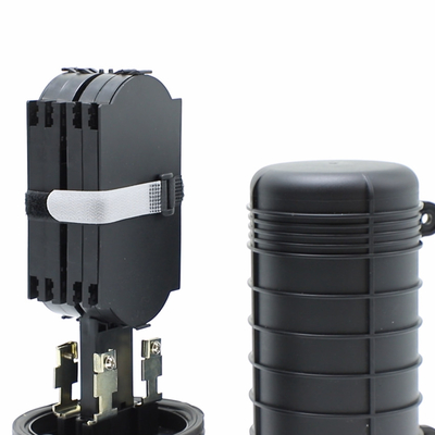 مربع الألياف الضوئية القبة 12 Core 24 Core 36 Core 1 Input 2 Output ABS Black Mini Fiber Splice Closure