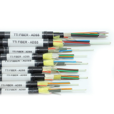 FTTH FTTX خارجية ADSS غلاف واحد غلاف مزدوج 8F 12F 24F 48F كابلات الألياف الضوئية