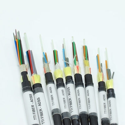 FTTH FTTX خارجية ADSS غلاف واحد غلاف مزدوج 8F 12F 24F 48F كابلات الألياف الضوئية