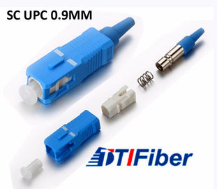 المواد البلاستيكية كابلات الألياف البصرية موصلات SC نوع UPC SM MM لشبكة FTTH