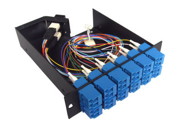 12 SC Connectors المضادة للصدمة MPO Patch Panel لنظام توصيل الكابلات