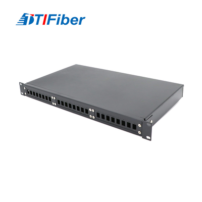 IU 24 Core SC / FC Fiber Optic Terminal Box Fixed Type Fiber Optic Patch Panel