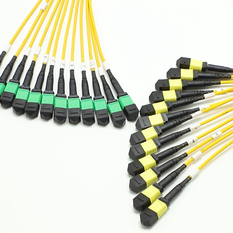 144F MTP MPO Fanout كابل SMG657A1 MPO APC إلى MPO APC Breakout Fiber Optic Patch Cord