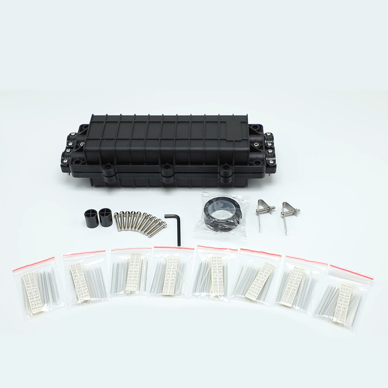 FTTX FTTH نوع الخط في صندوق الألياف الضوئية 12 Core 24 Core 36 Core 1 Input 2 Output Fiber Optic Splice Closure