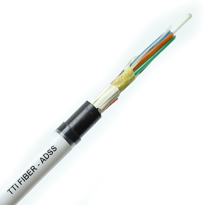 FTTH FTTX خارجية ADSS غلاف واحد غلاف مزدوج 8F 12F 24F 48F كابلات الألياف الضوئية
